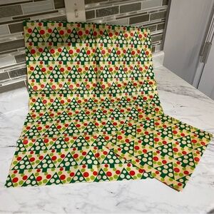 Vintage gift wrap sheets Christmas trees wrapping paper